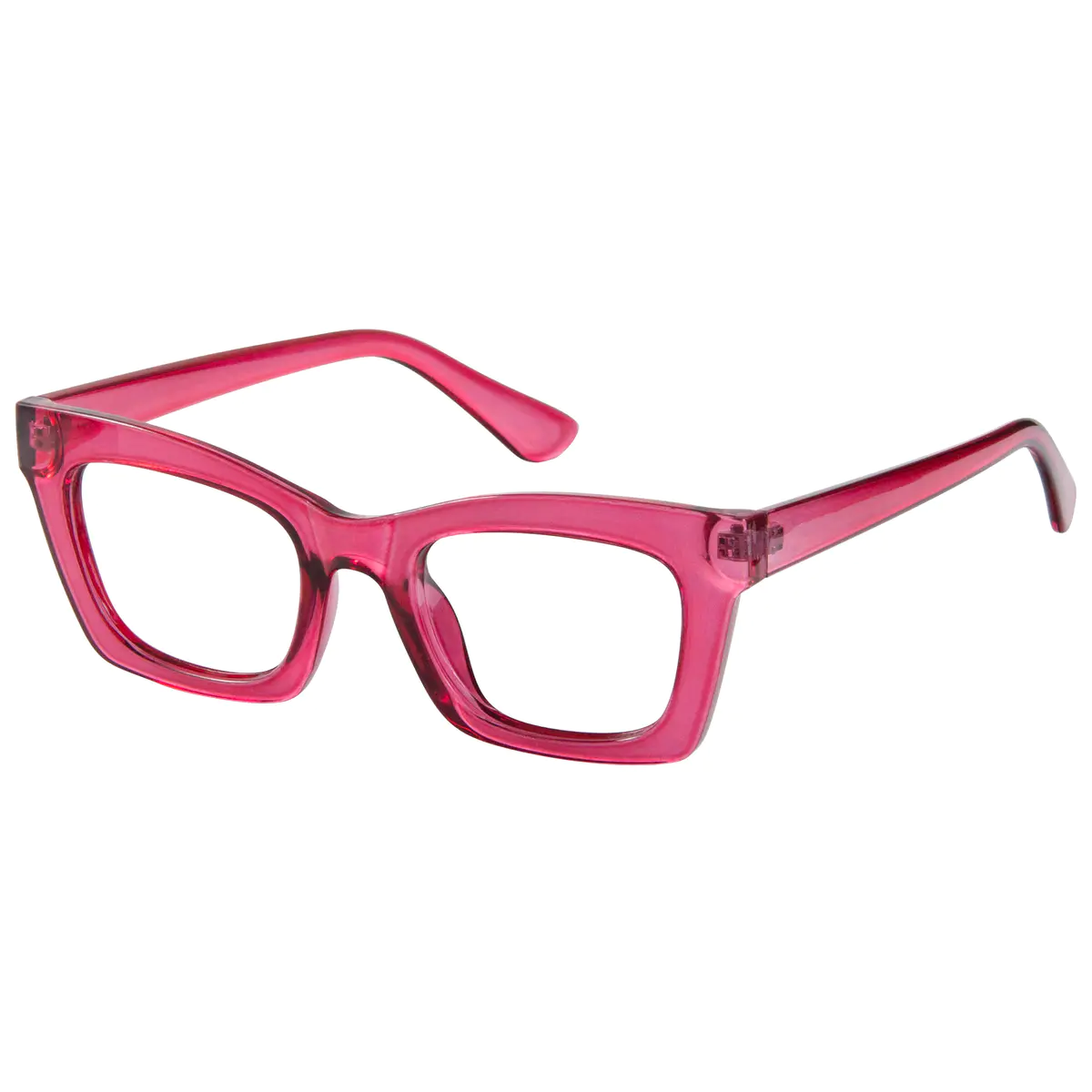 Cat-eye Transparent Pink Eyeglasses