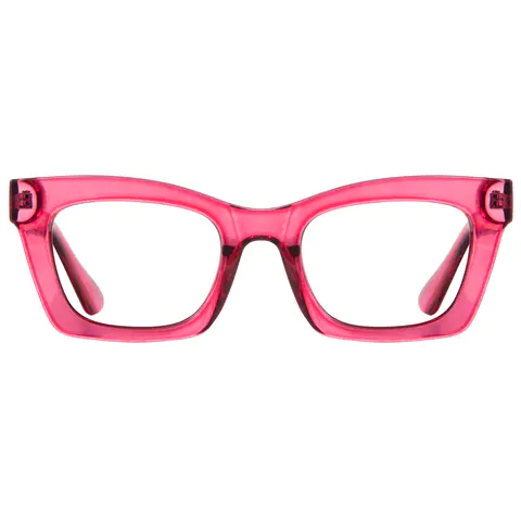 Cat-eye Transparent Pink Eyeglasses