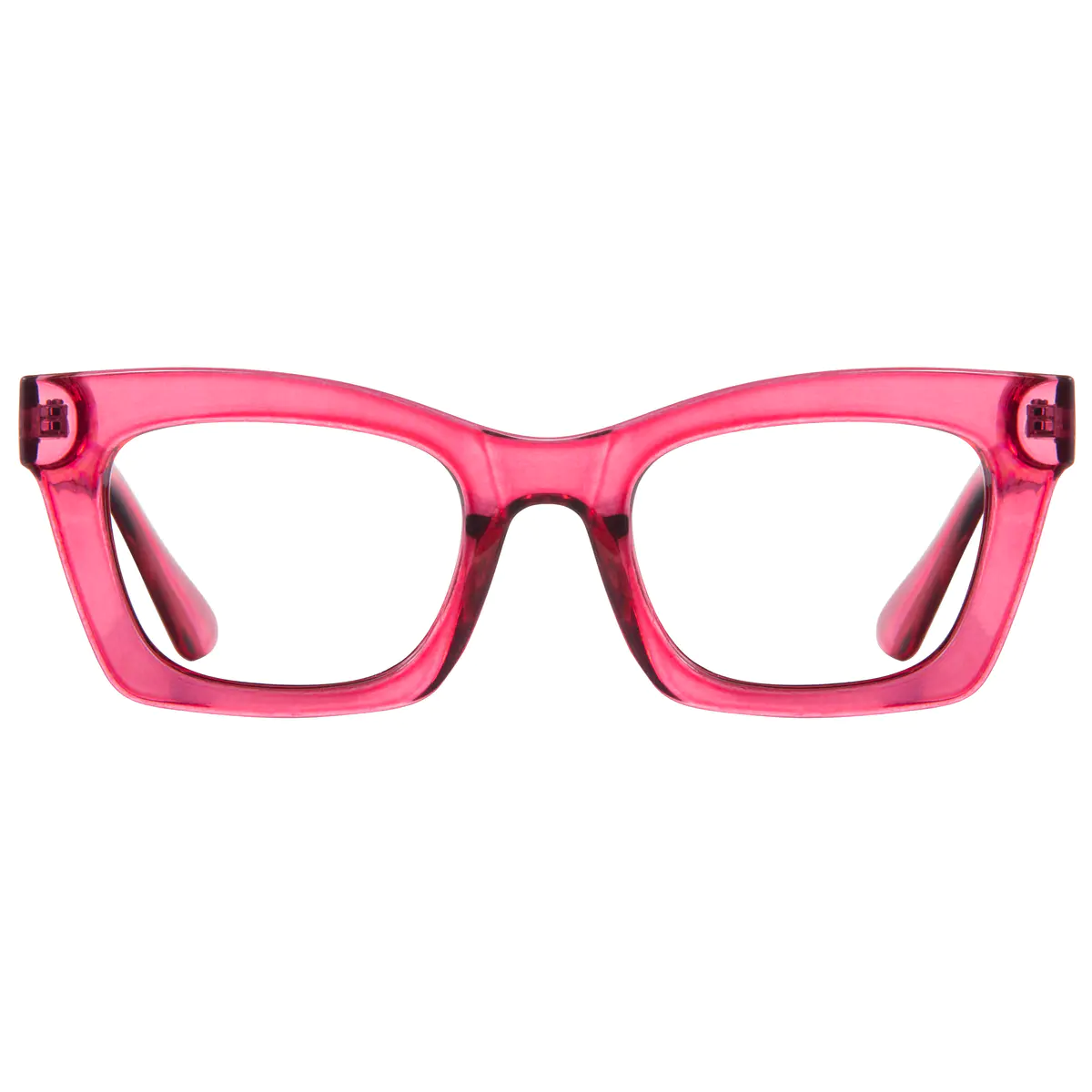 Cat-eye Transparent Pink Eyeglasses