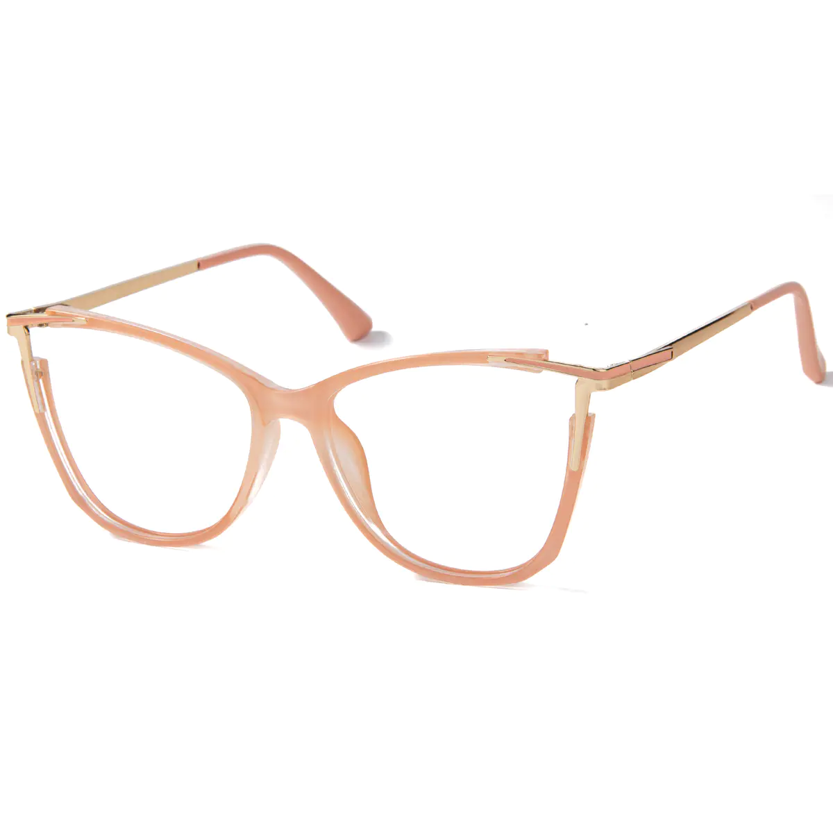 Cat-eye Transparent Pink Eyeglasses
