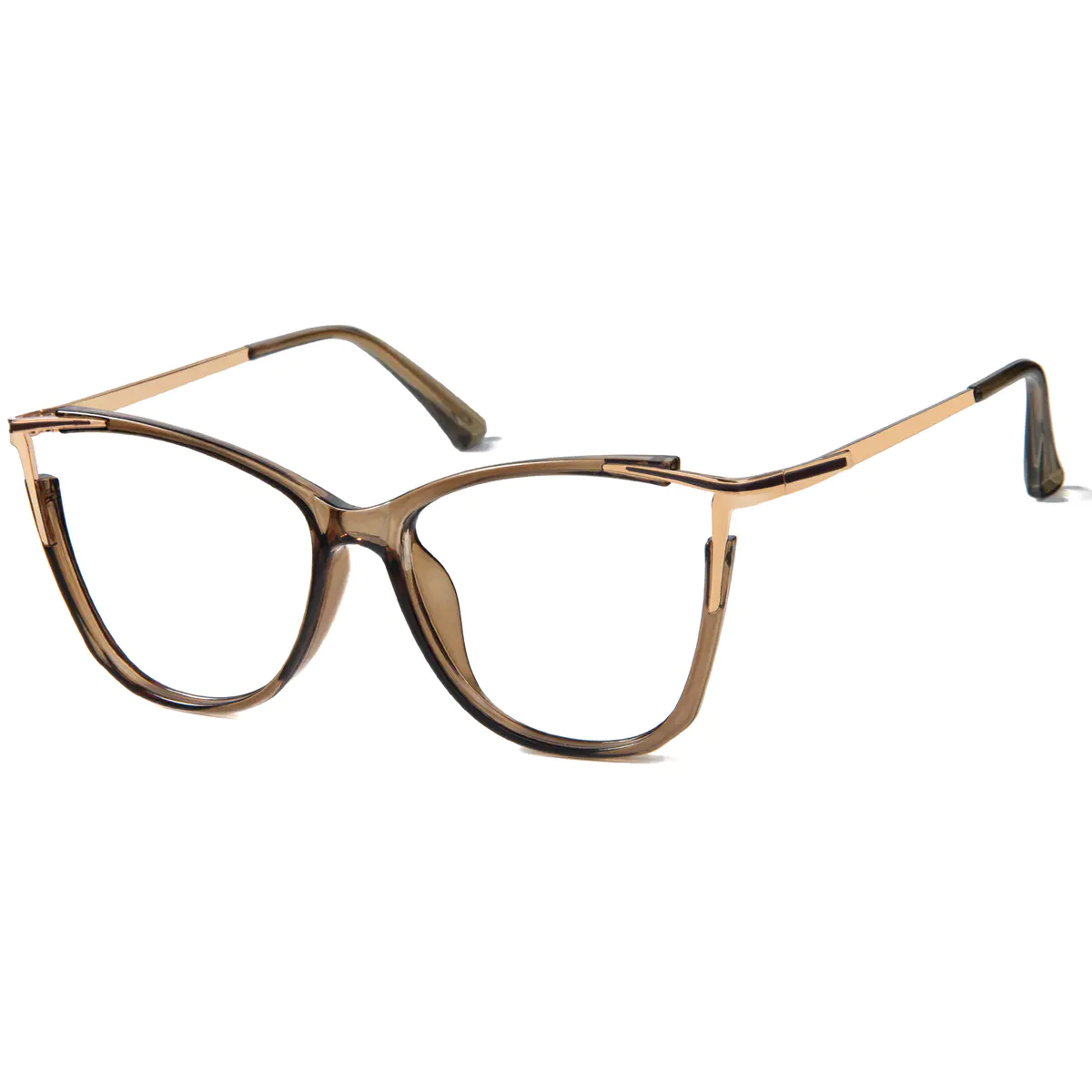 Cat-eye Light Brown Eyeglasses