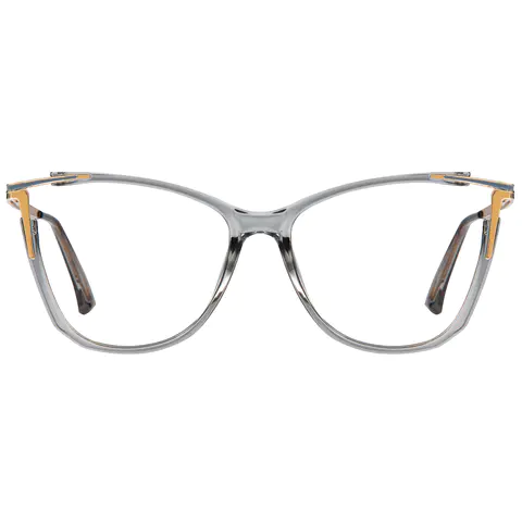 Cat-eye Transparent Gray Eyeglasses