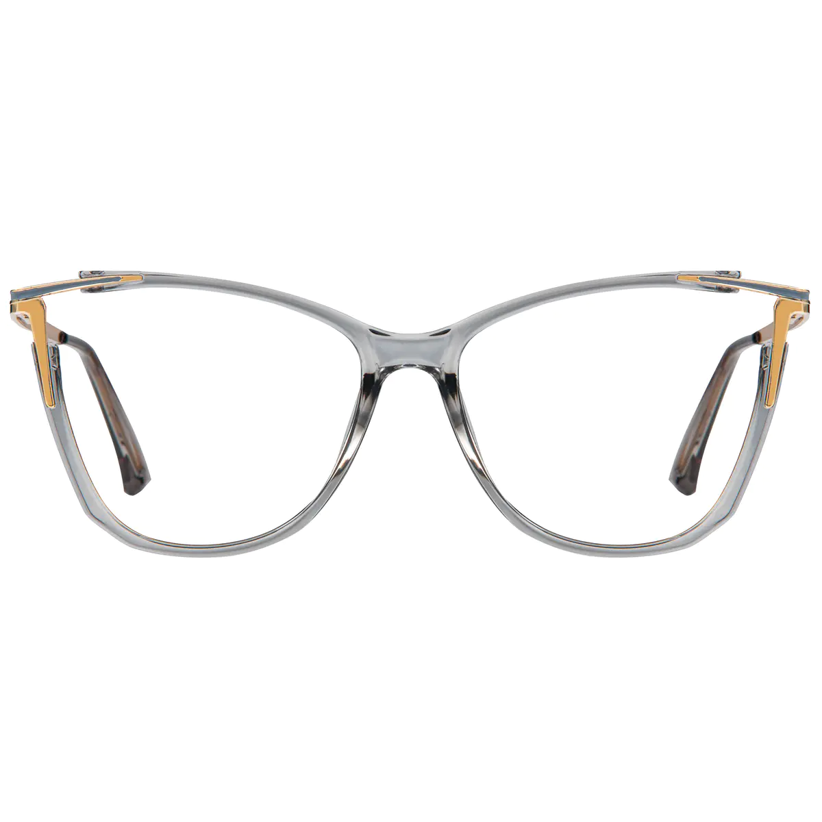 Cat-eye Transparent Gray Eyeglasses