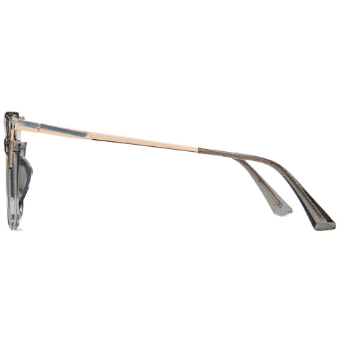 Cat-eye Transparent Gray Eyeglasses