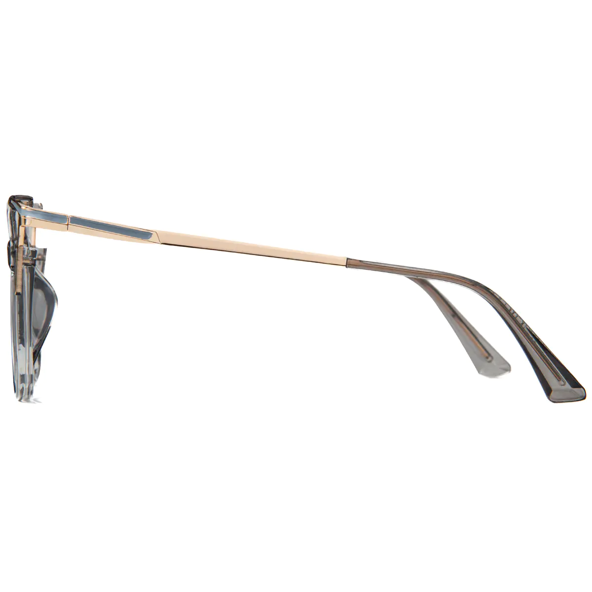 Cat-eye Transparent Gray Eyeglasses