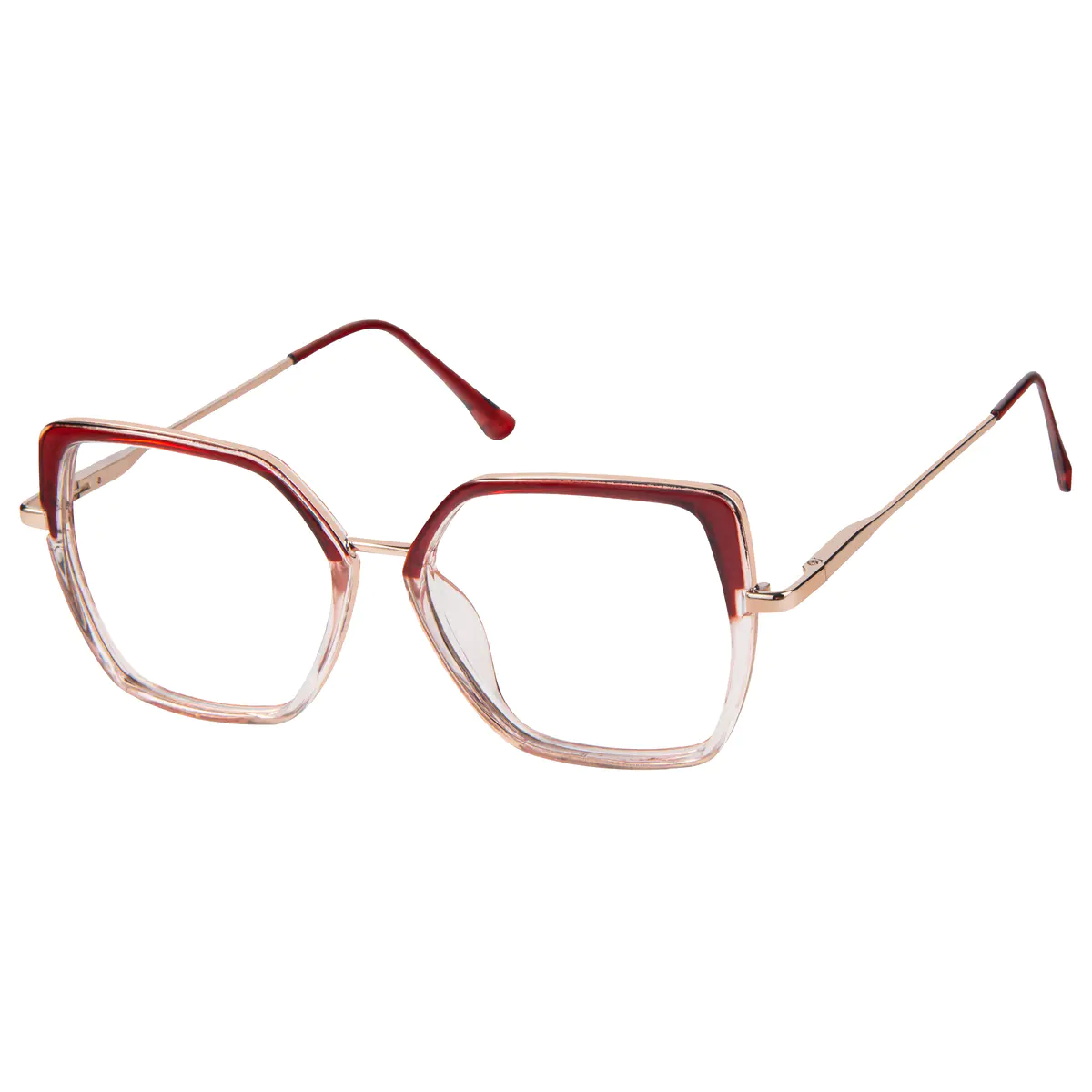 Square Red Eyeglasses