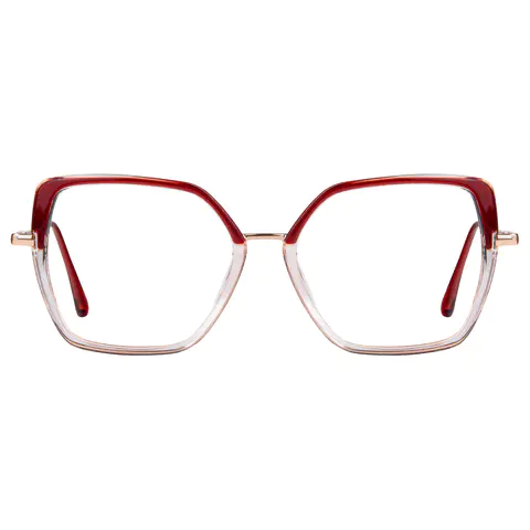 Square Red Eyeglasses