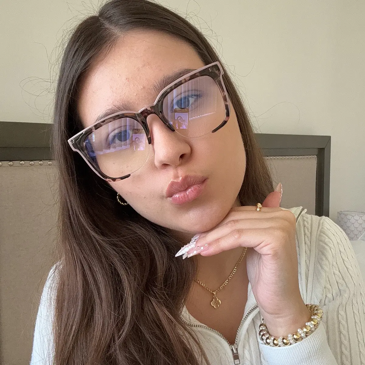 Square Purple Eyeglasses