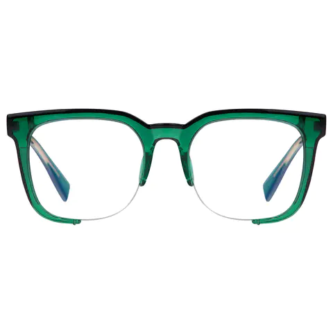 Square Green Eyeglasses