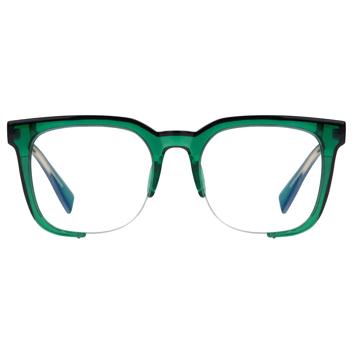 Square Green Eyeglasses
