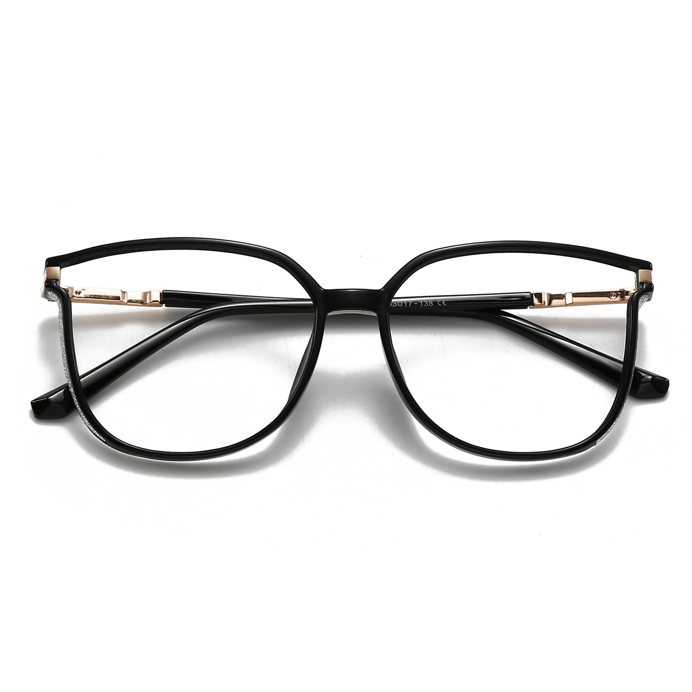 Eblock‎ Eyeglasses Cat Eye Frames Designer Glasses Orange Black 54-16-145 Black Cat-Eye Glasses #283621 | Zenni Optical main image 4