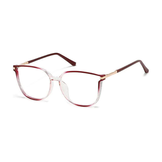 Cat-eye Gradient Red Eyeglasses