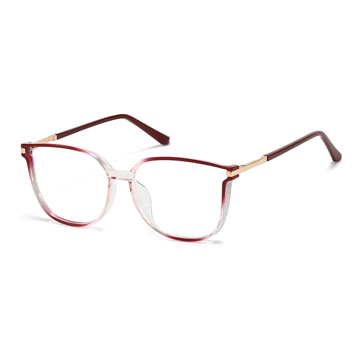 Cat-eye Gradient Red Eyeglasses