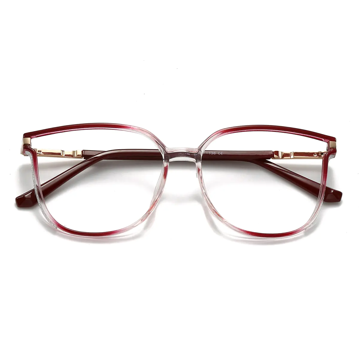 Cat-eye Gradient Red Eyeglasses