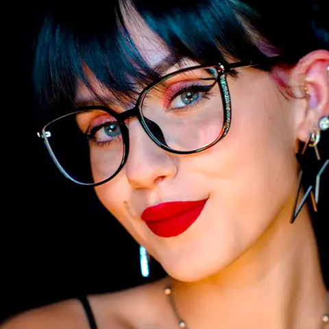 Cat-eye Green Eyeglasses