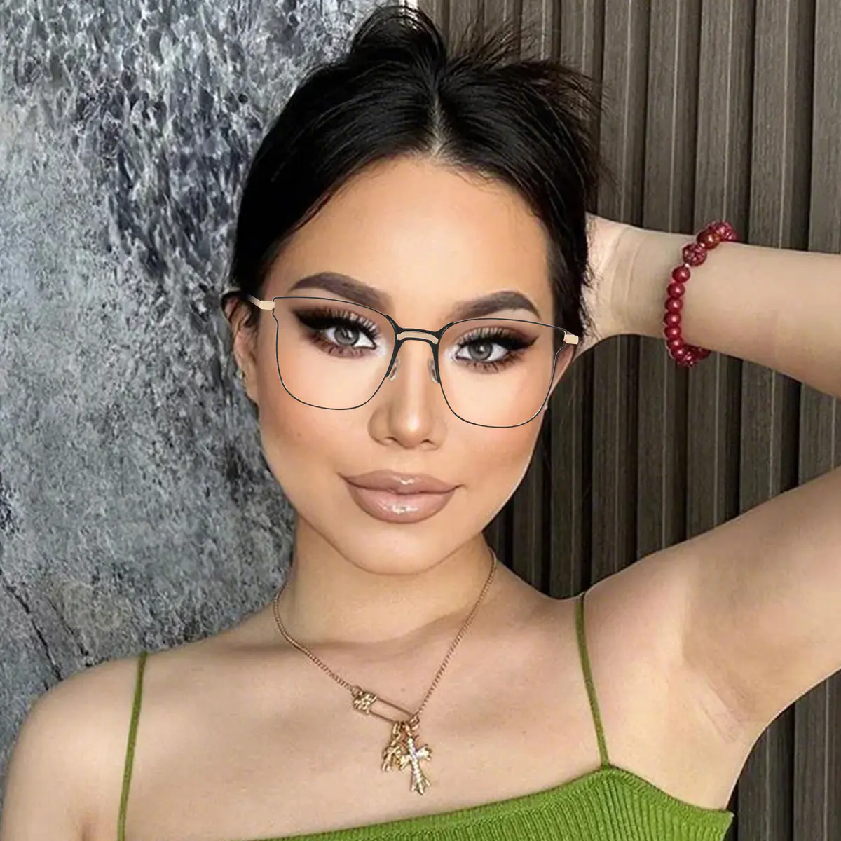 Cat-eye Pink Eyeglasses