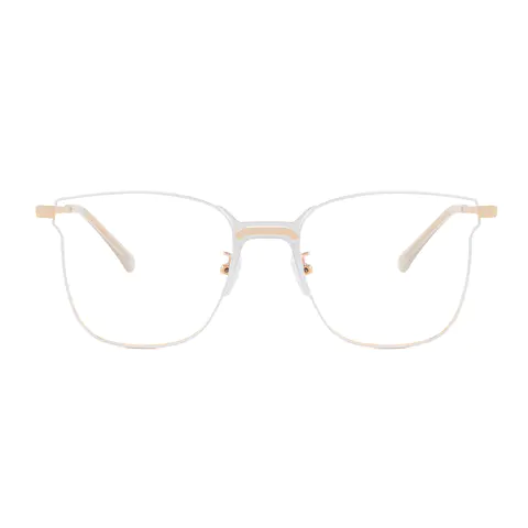 Cat-eye White Eyeglasses