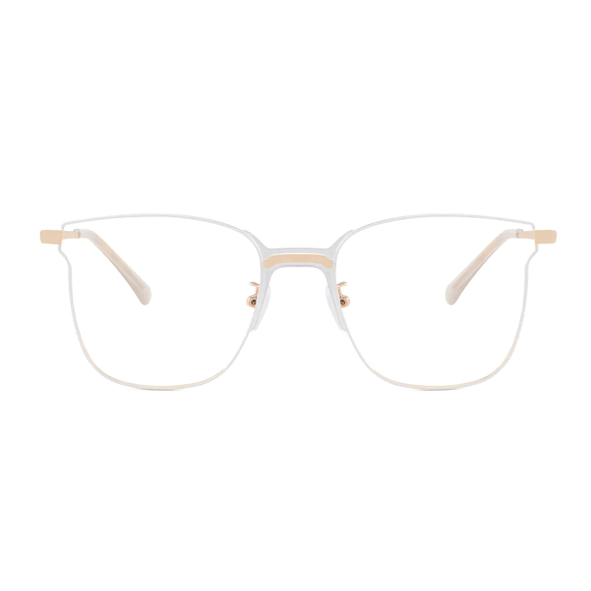 Cat-eye White Eyeglasses