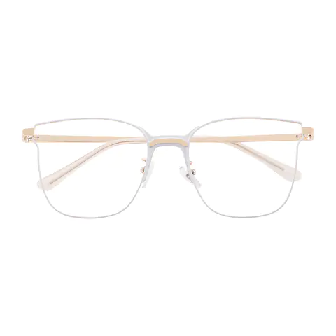 Cat-eye White Eyeglasses
