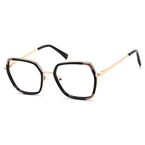 Geometric Black Eyeglasses