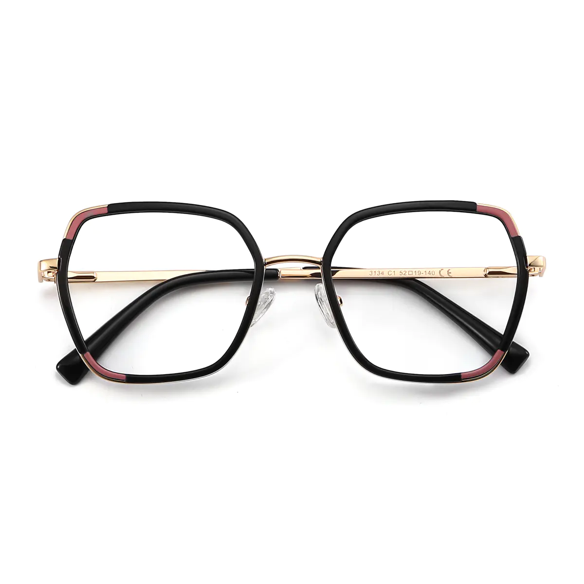 Geometric Black Eyeglasses
