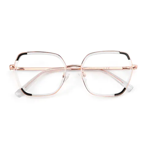 Geometric Clear Eyeglasses