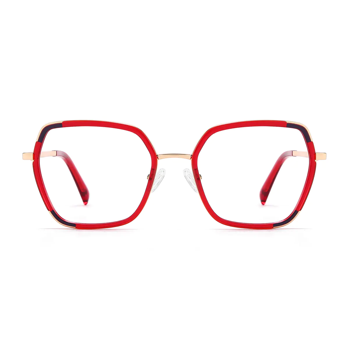 Geometric Red Eyeglasses