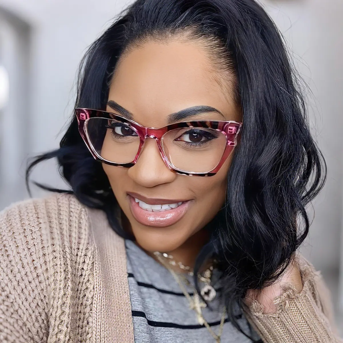 Cat-eye Pink Eyeglasses