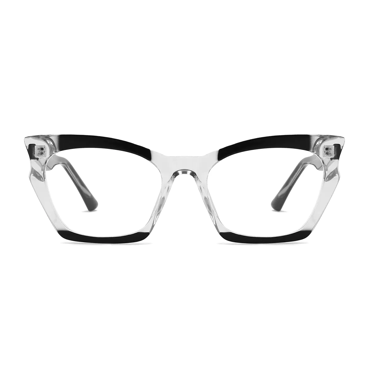 Cat-eye Black/Clear Eyeglasses
