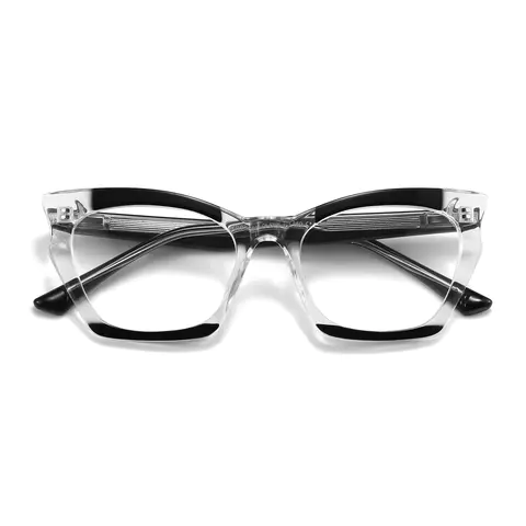 Cat-eye Black/Clear Eyeglasses