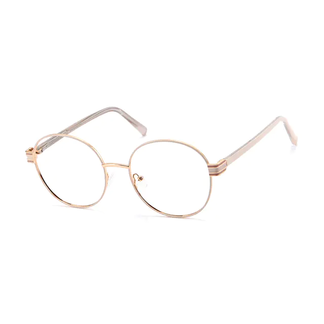 Round White Eyeglasses