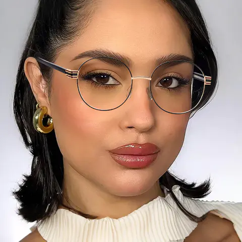 Round White Eyeglasses