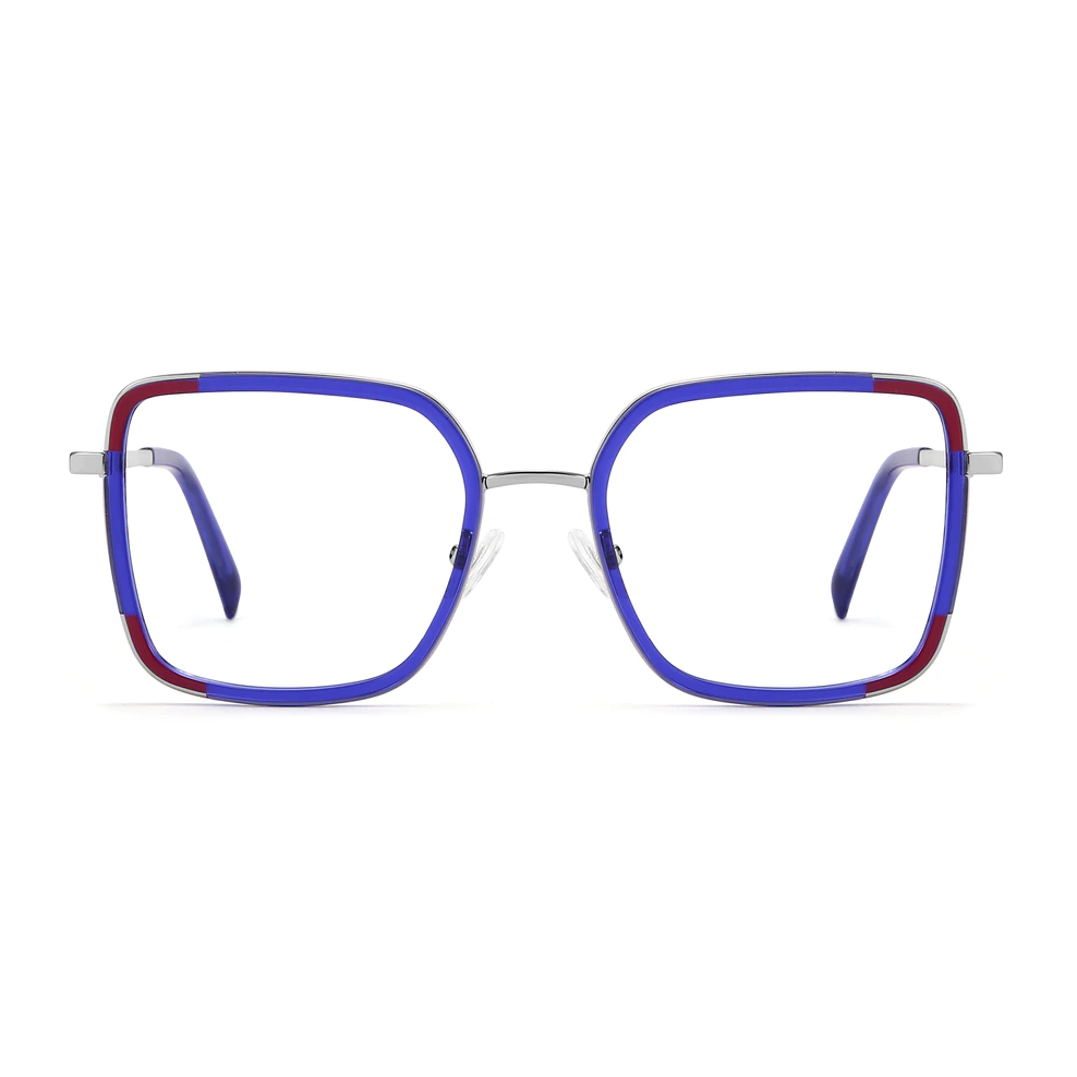 Square Transparent Blue Eyeglasses