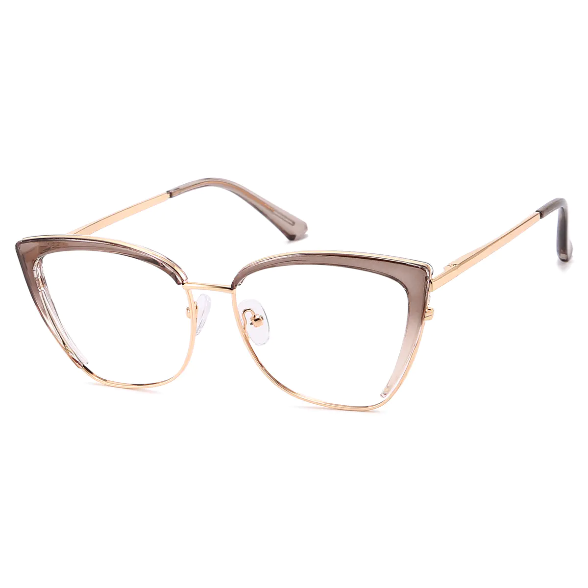 Cat-eye Light Brown Eyeglasses