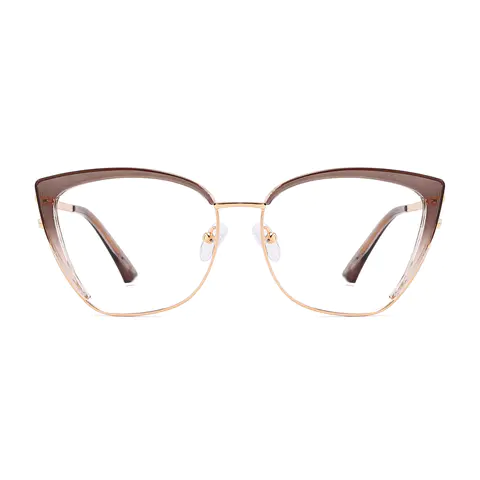 Cat-eye Light Brown Eyeglasses