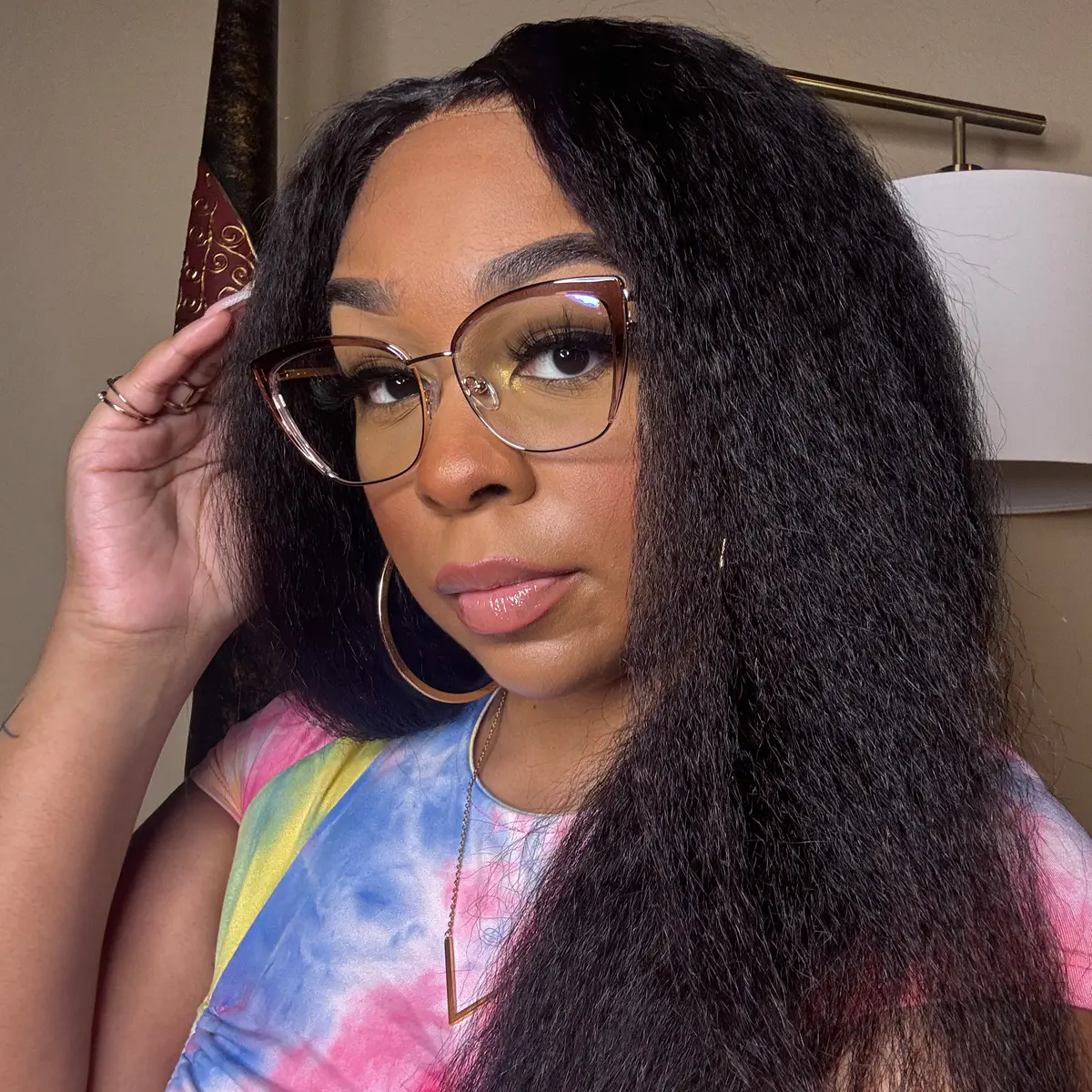 Cat-eye Light Brown Eyeglasses