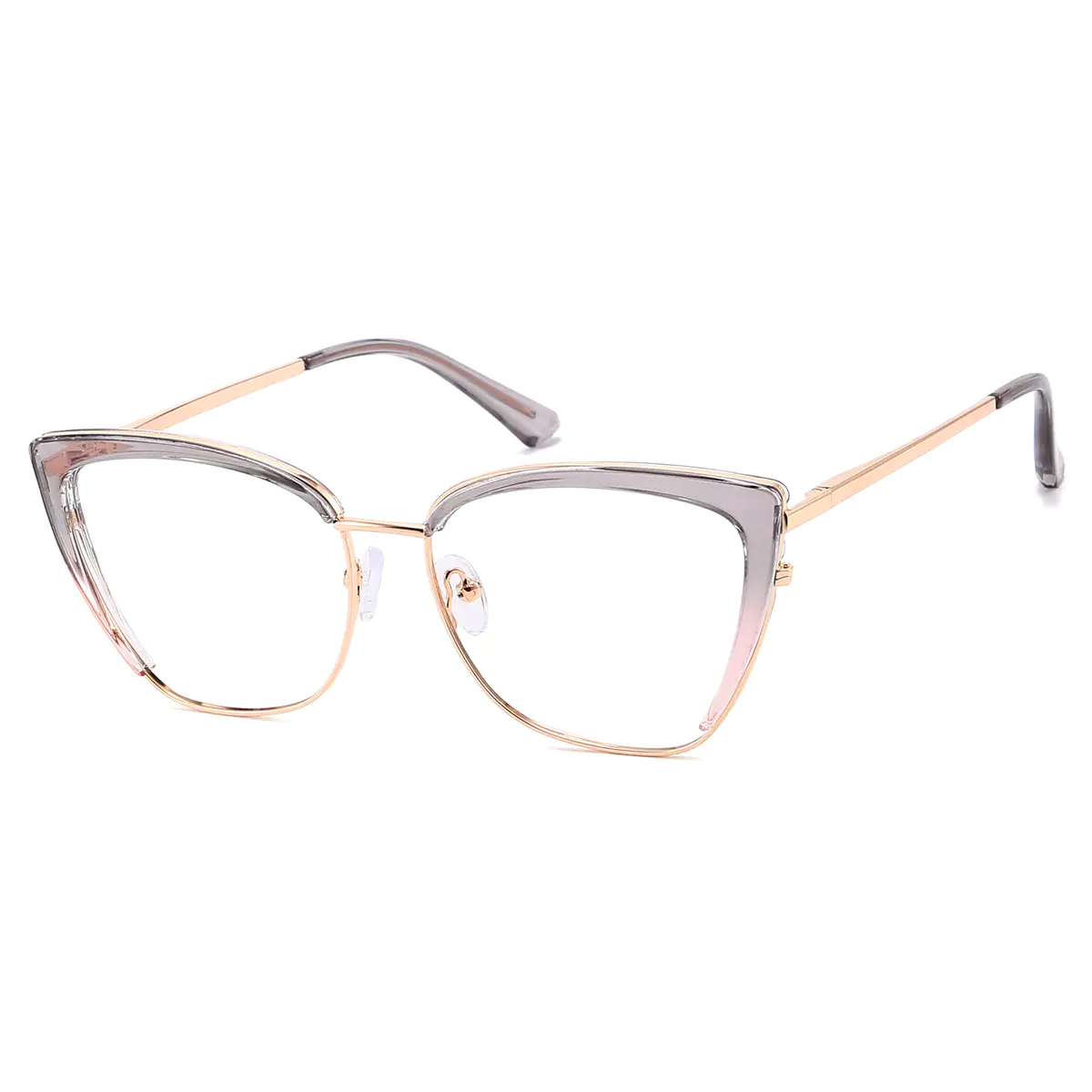 Cat-eye Gradient Gray Eyeglasses