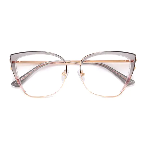 Cat-eye Gradient Gray Eyeglasses