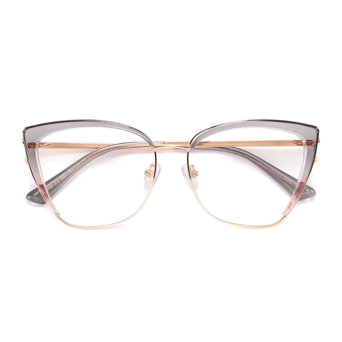 Cat-eye Gradient Gray Eyeglasses