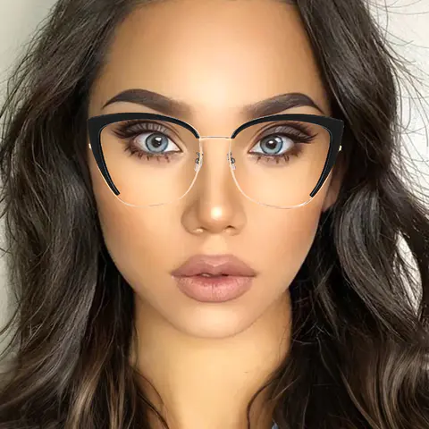 Cat-eye Gradient Gray Eyeglasses