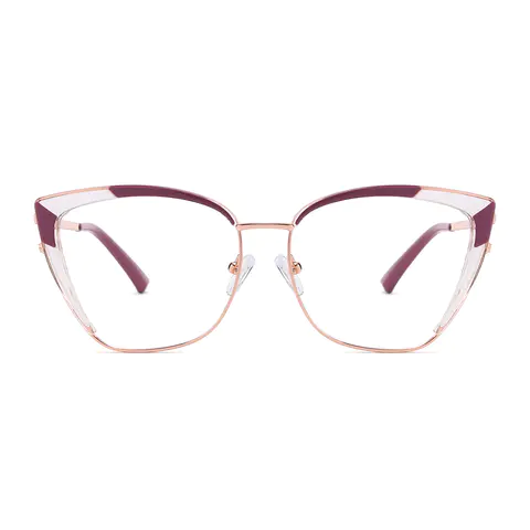 Cat-eye Transparent Pink Eyeglasses