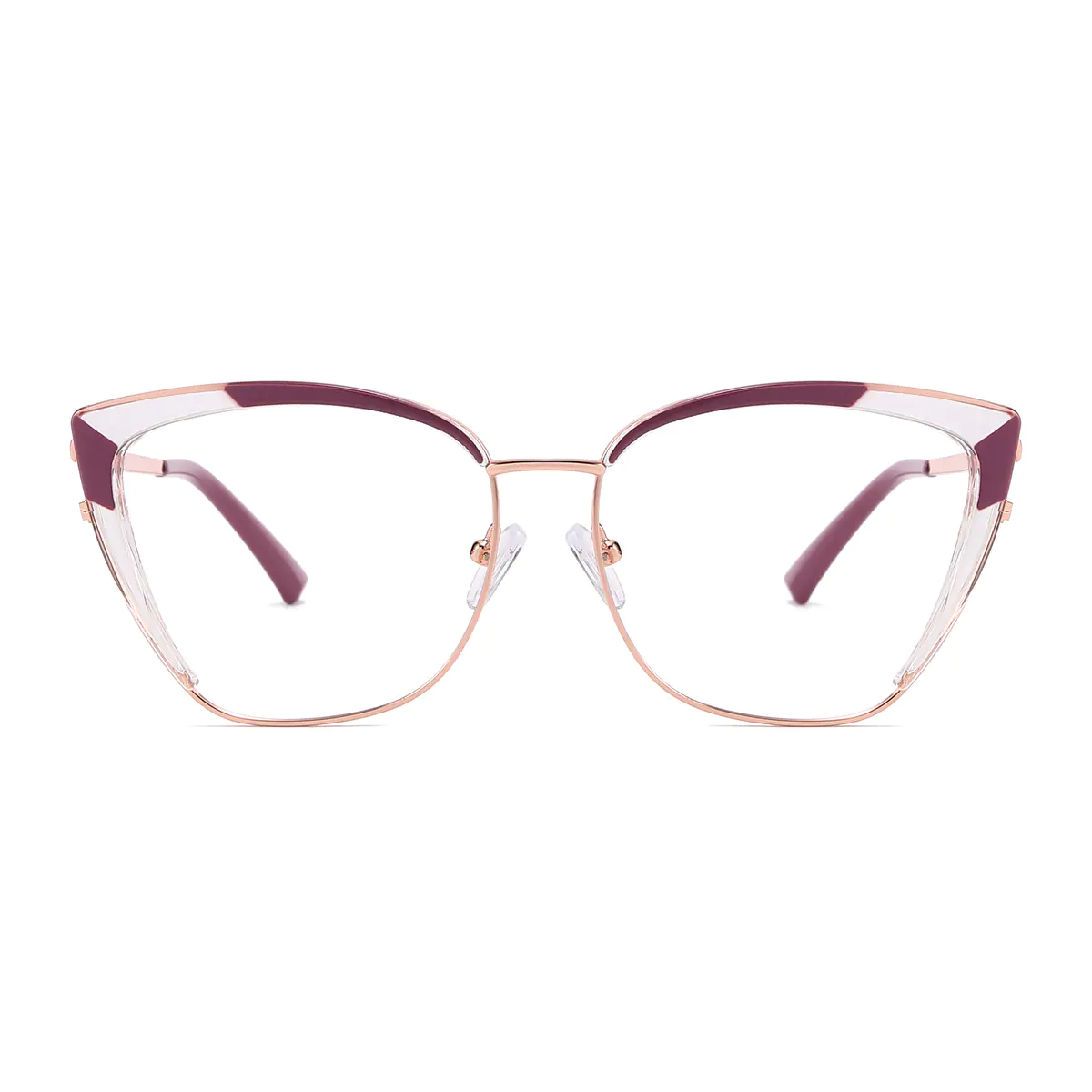 Cat-eye Transparent Pink Eyeglasses