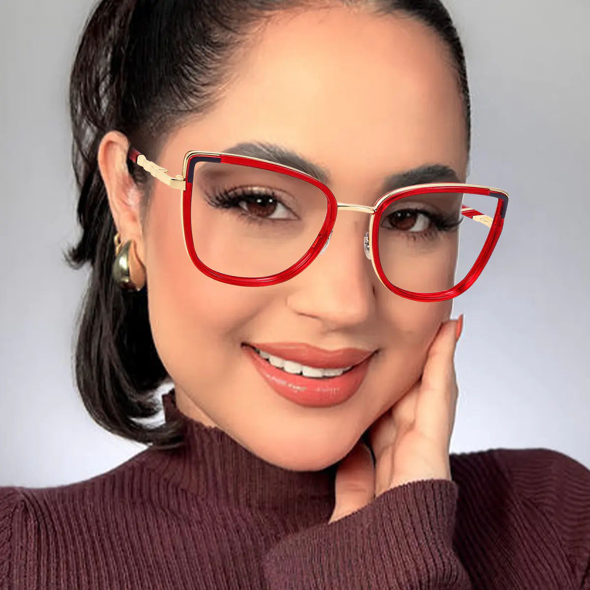 Cat-eye Clear Eyeglasses