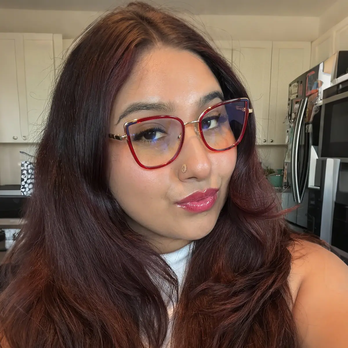 Cat-eye Red Eyeglasses