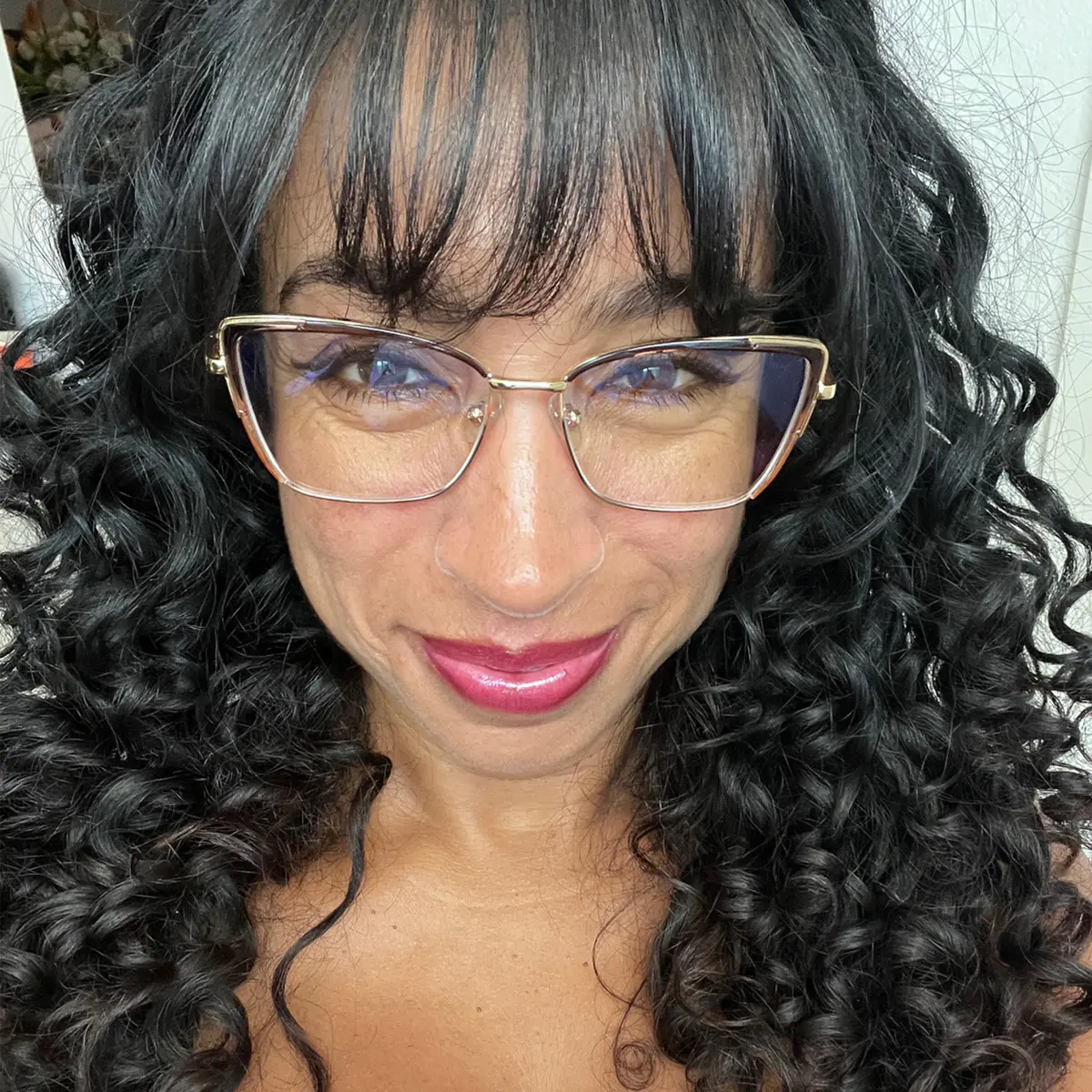 Cat-eye Light Brown Eyeglasses