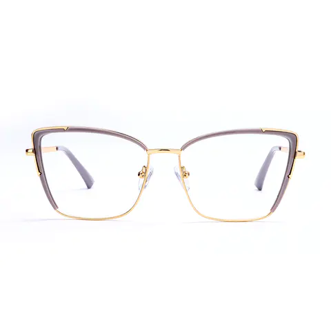 Cat-eye Transparent Gray Eyeglasses