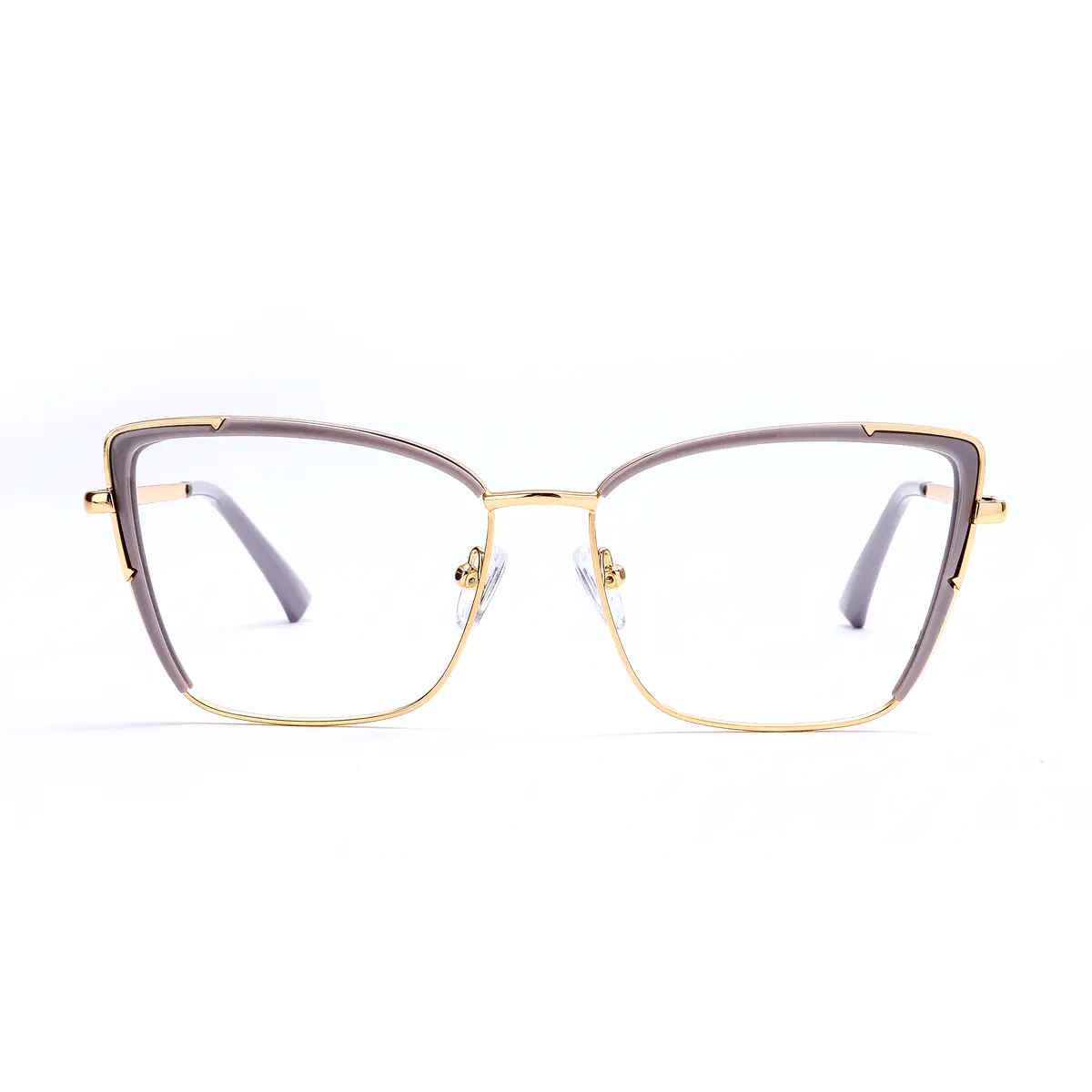 Cat-eye Transparent Gray Eyeglasses