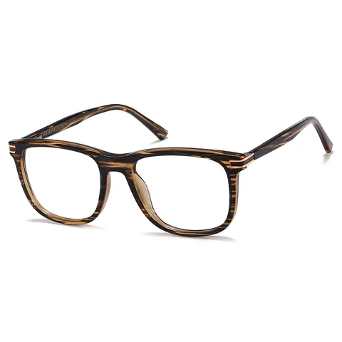 Square Striped Eyeglasses
