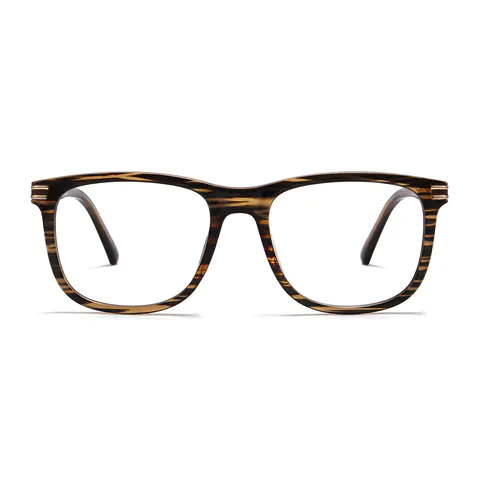Square Striped Eyeglasses