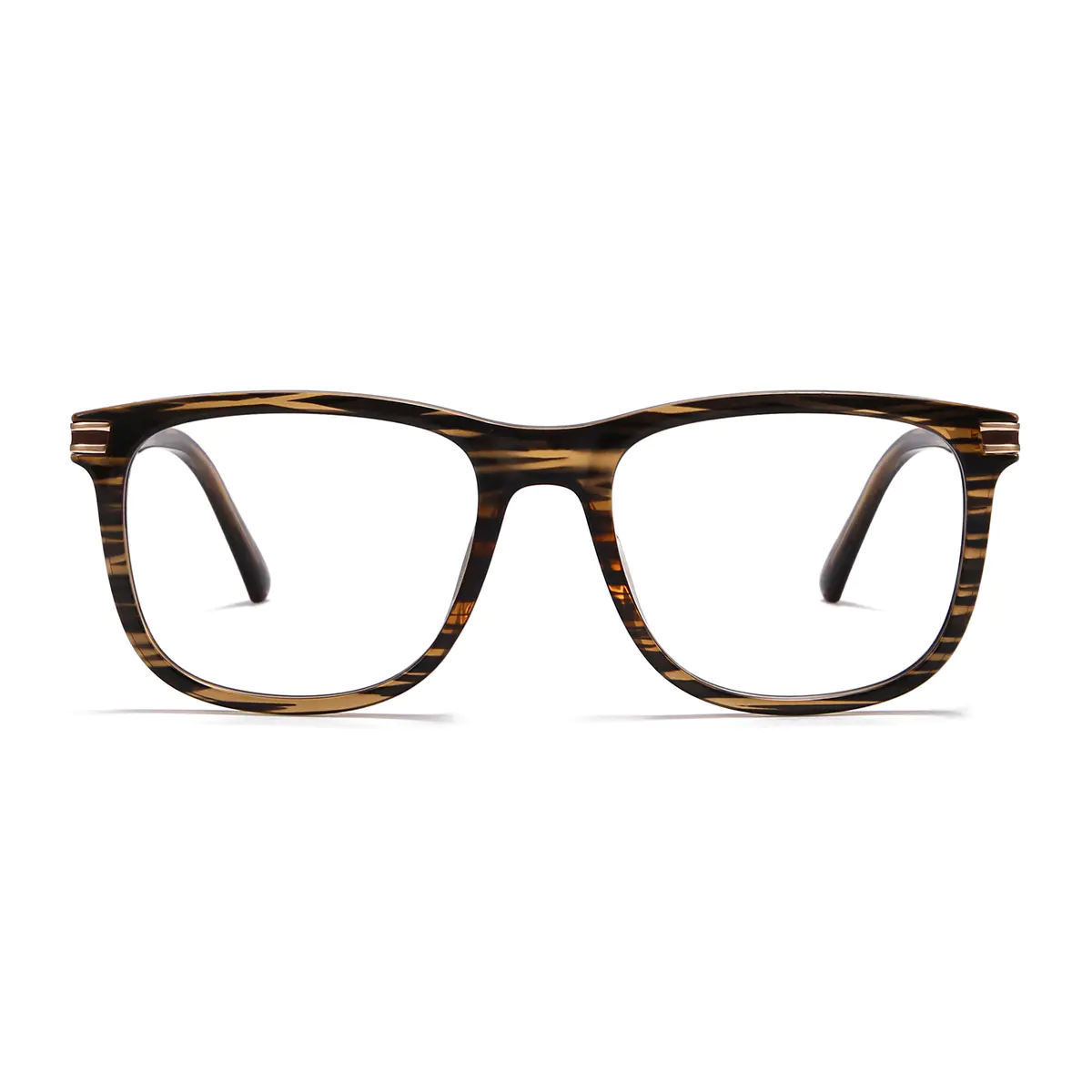Square Striped Eyeglasses